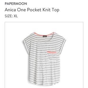 Papermoon striped t-shirt, XL. Stitch Fix, NWT